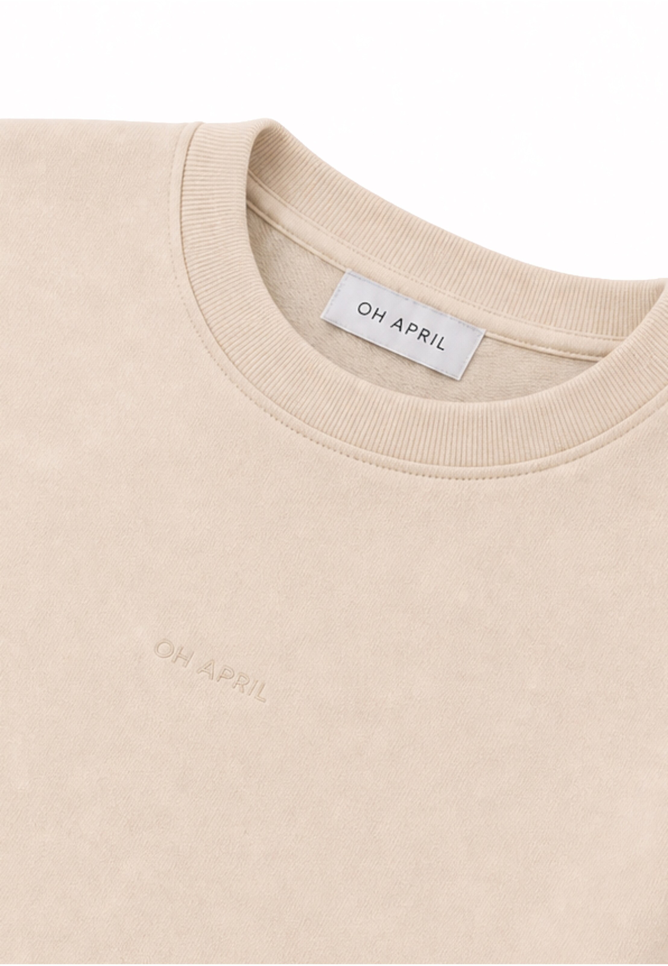 OH APRIL Sweatshirt 'Karo' in Beige