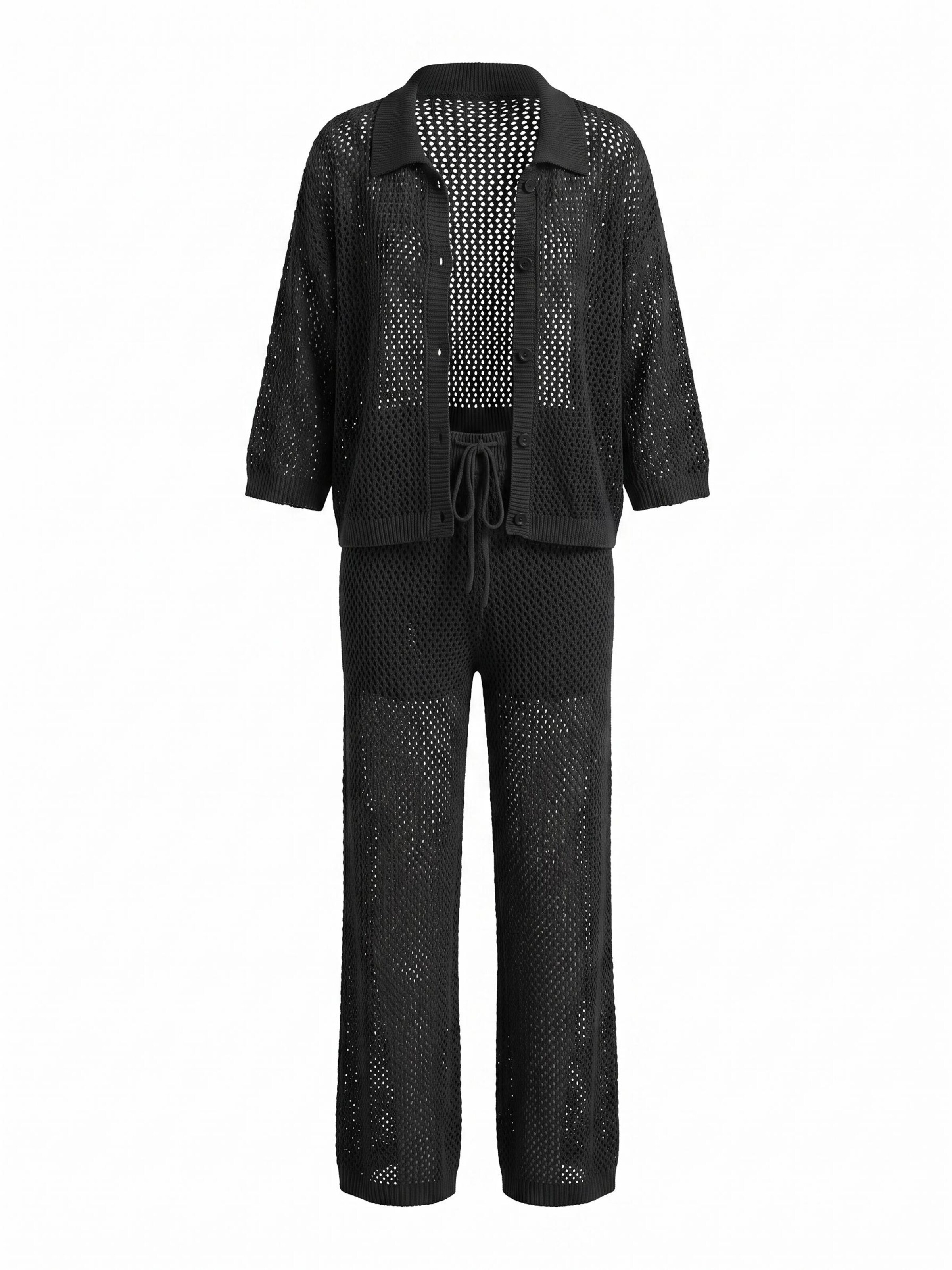 Cupshe Pantsuit in Black: front