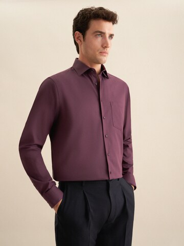 Coupe regular Chemise business SEIDENSTICKER en violet : devant