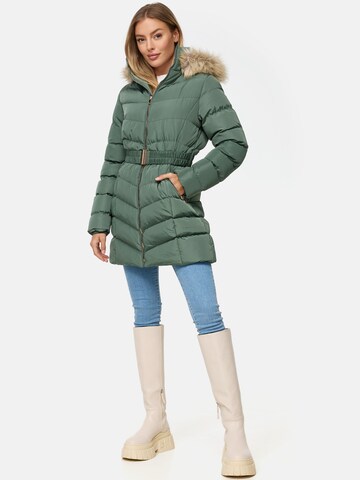 Threadbare Winter coat 'Roo' in Green