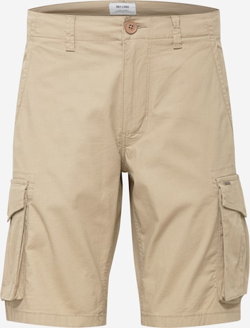 Only & Sons Regular Cargo Pants 'Mike' in Beige: front