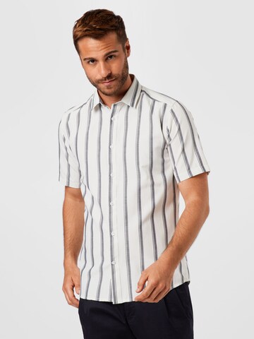 Only & Sons Средняя посадка Рубашка в Белый: спереди