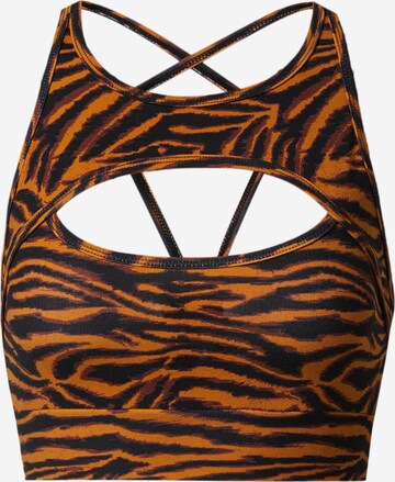 ABOUT YOU x Sofia Tsakiridou Top 'Feline' in Brown: front