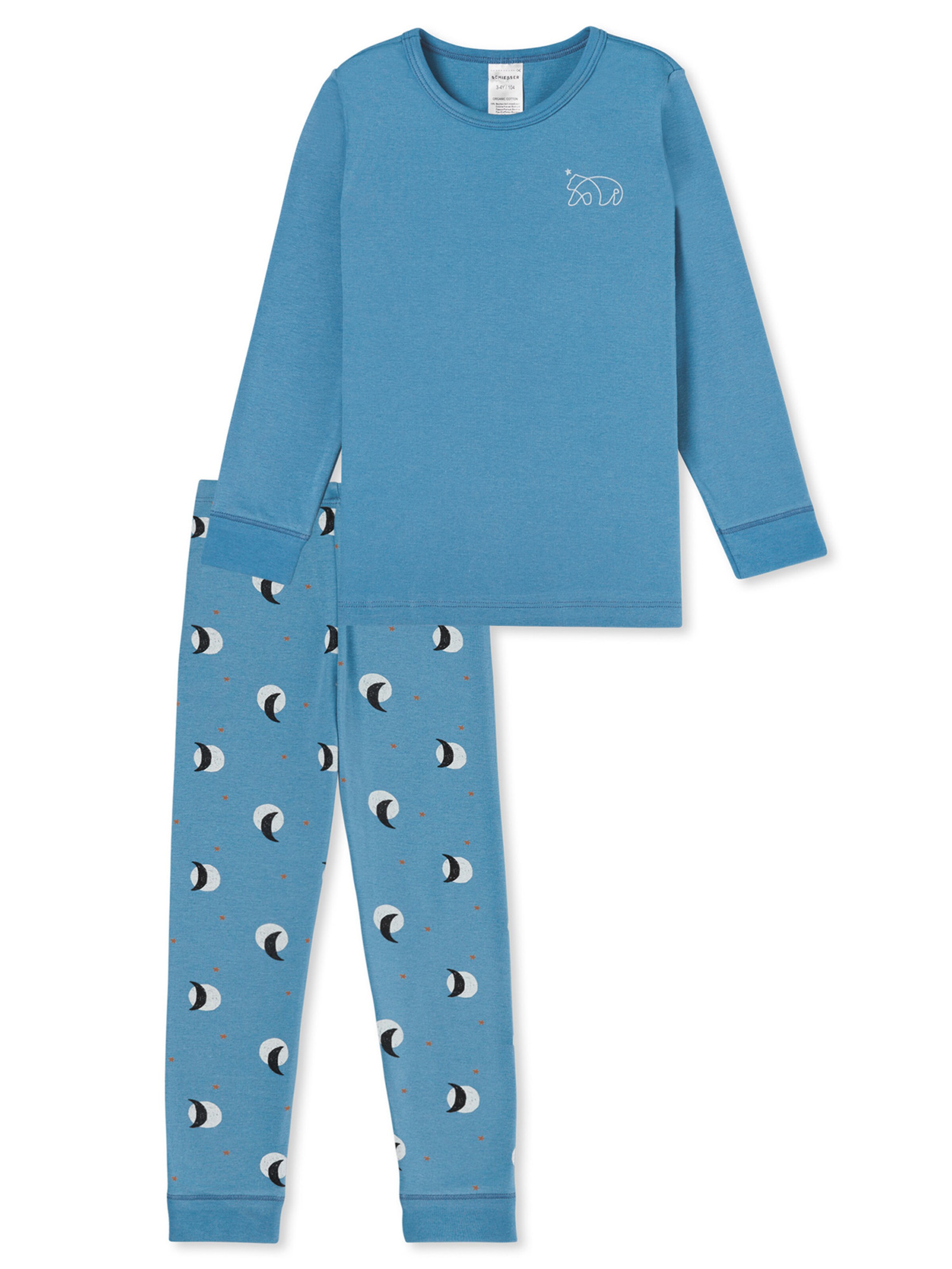 SCHIESSER Pajamas in Blue: front