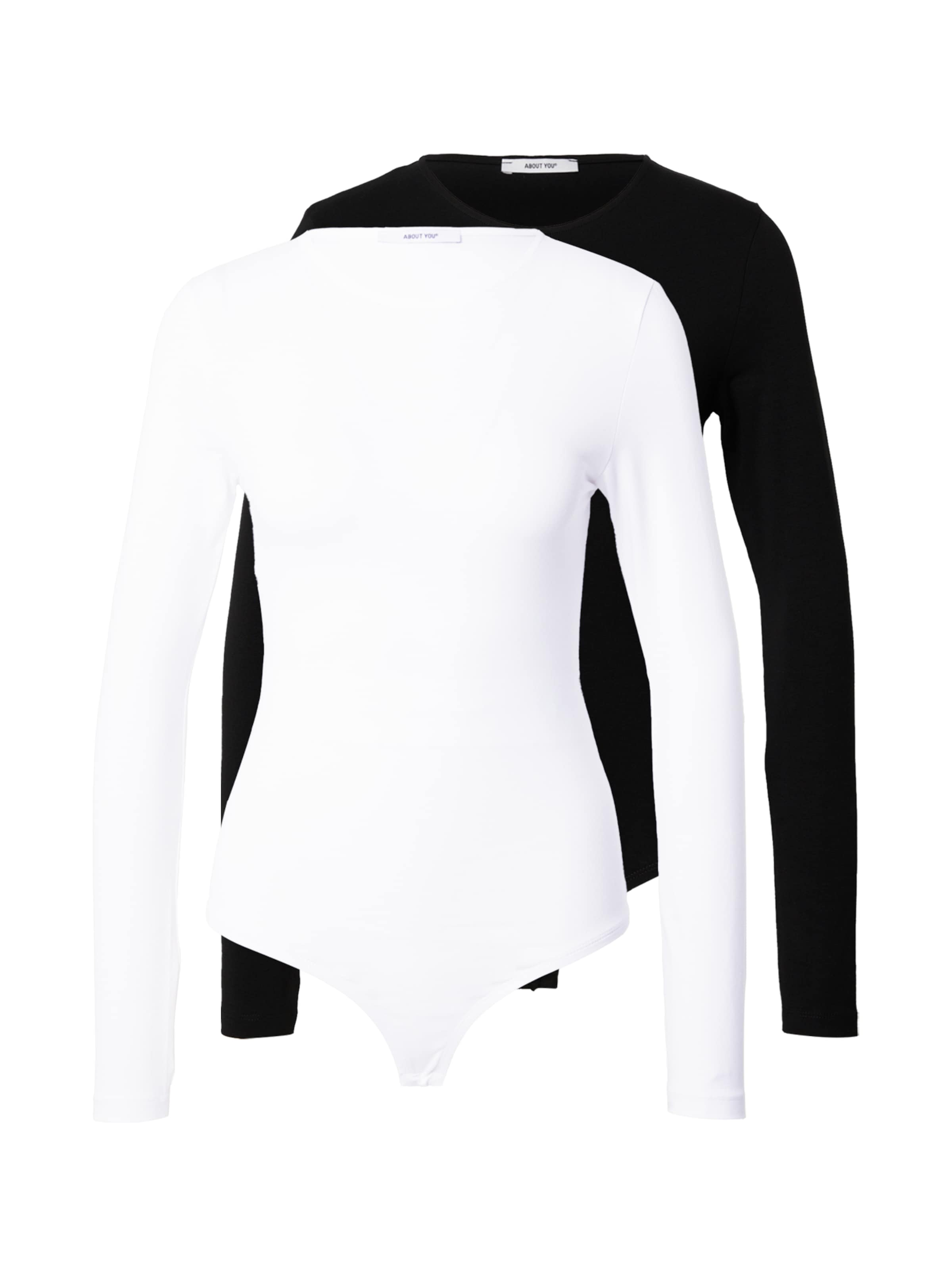 ABOUT YOU Shirt Bodysuit &#x27;2er pack  Lulu Body&#x27; in Black: front