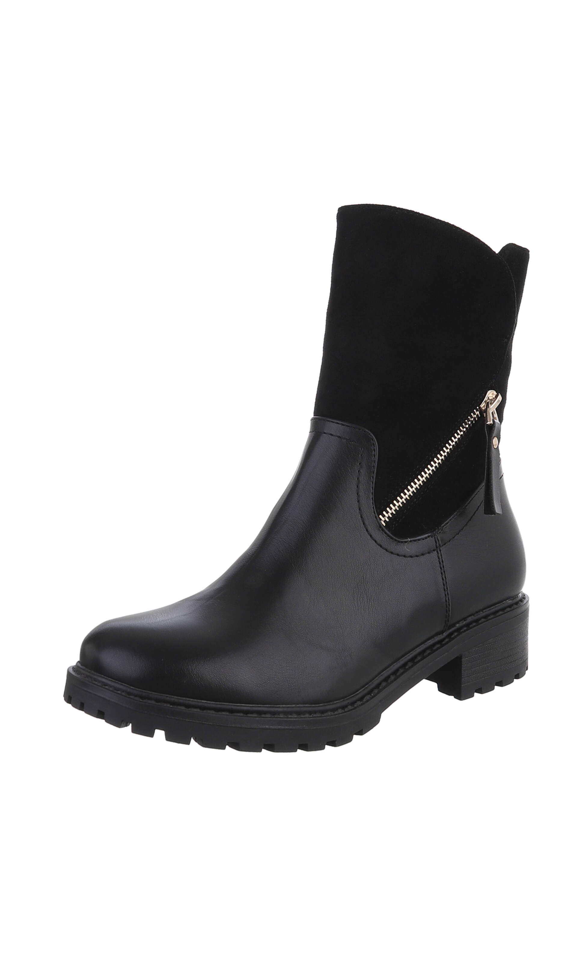 Ital-Design Boots in Schwarz: Vorderseite