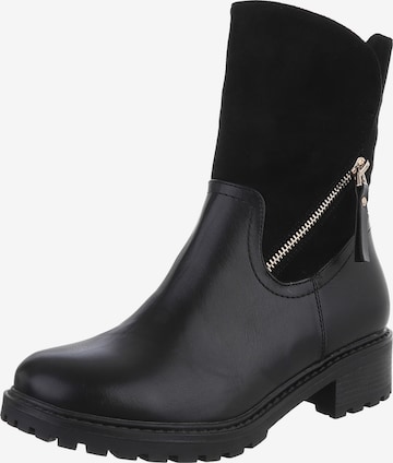 Ital-Design Boots in Schwarz: Vorderseite