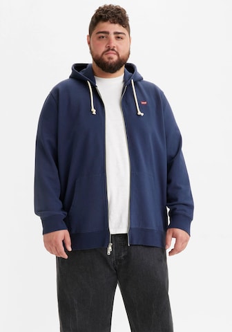 Levi's® Big & Tall Sweatshirt 'New Original Zip-Up Hoodie' in Blue