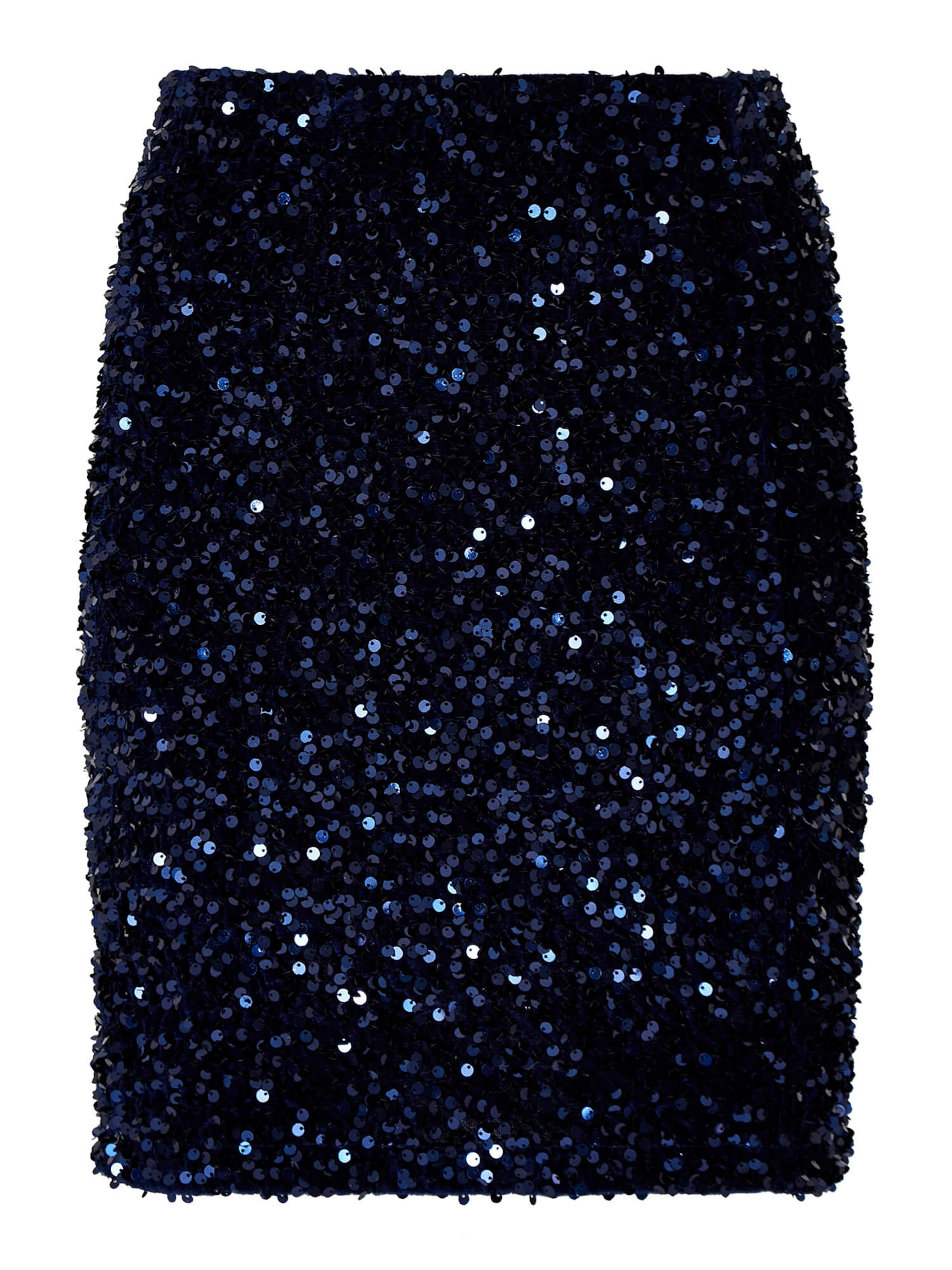 Apricot Velvet Sequin Bodycon Mini Skirt ' ' in Blau: Vorderseite
