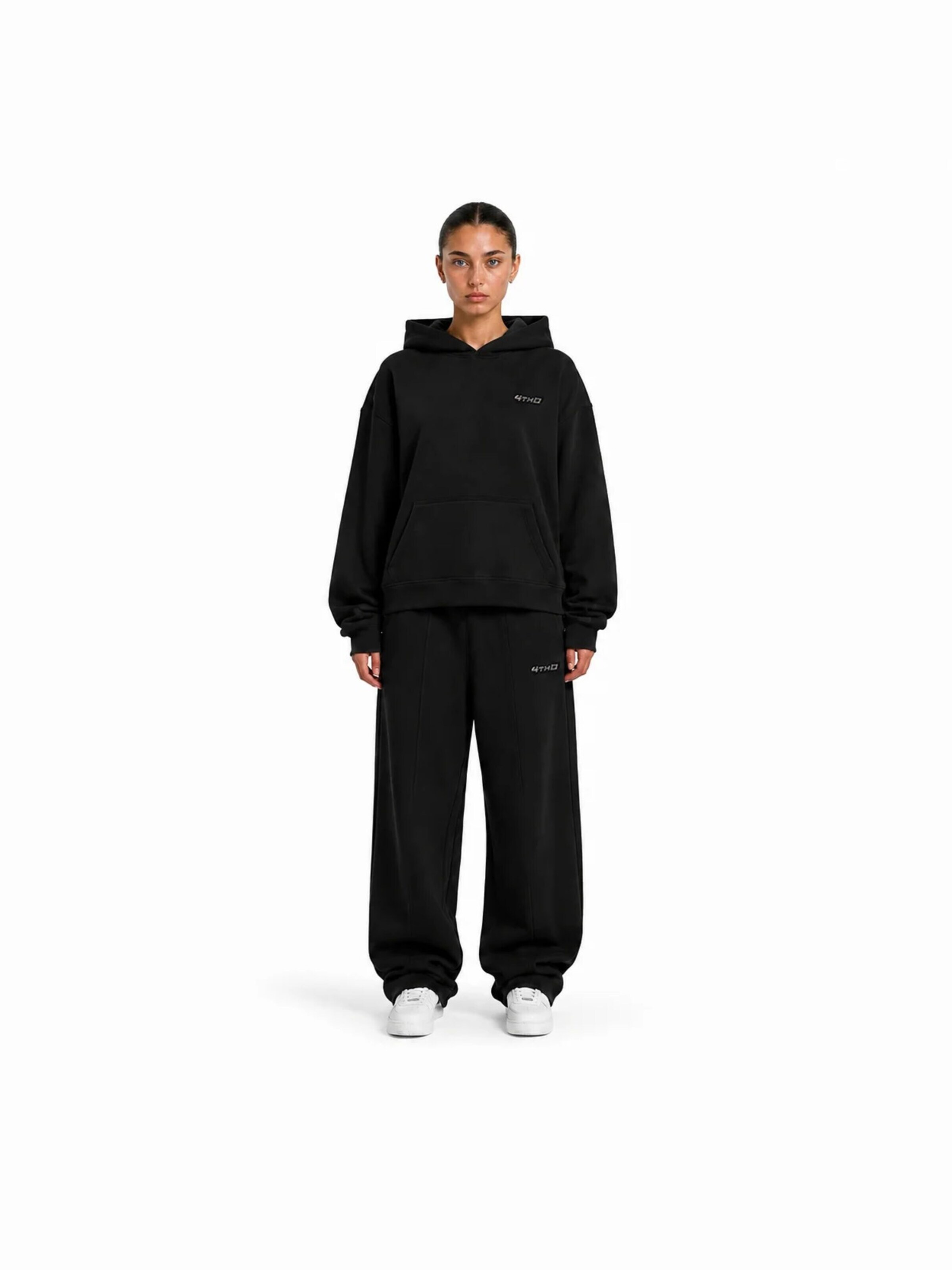 Loosefit Pantalon de sport 'Sweatpant - Black' 4thD en noir