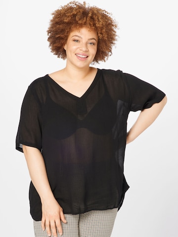 KAFFE CURVE Shirt 'Ami' in Black: front