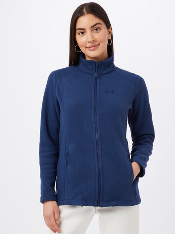 JACK WOLFSKIN Functionele fleece jas 'Midnight Moon' in Blauw: voorkant