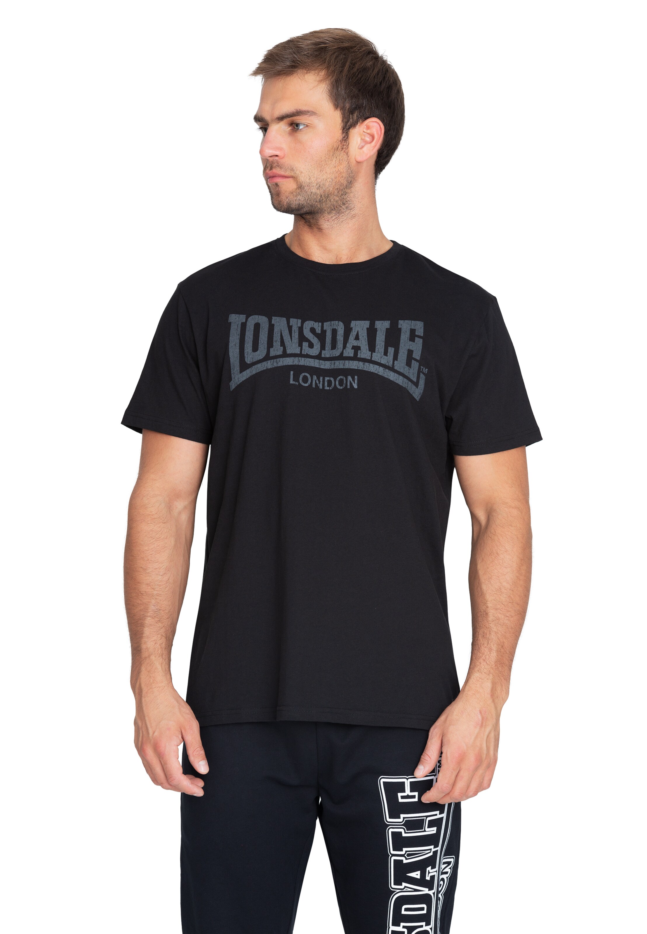 LONSDALE Tričko 'Kai' - Čierna: predná strana