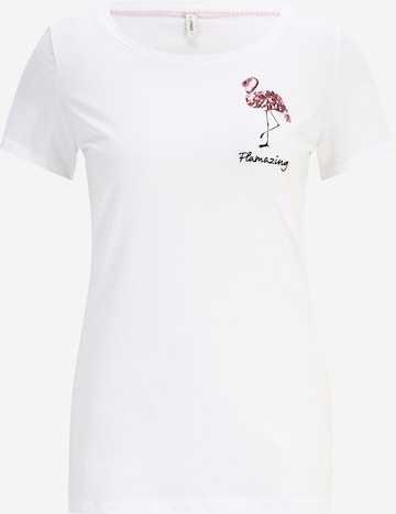 T-shirt 'KITA' Only Tall en blanc : devant