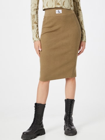 Calvin Klein Jeans Skirt in Brown: front