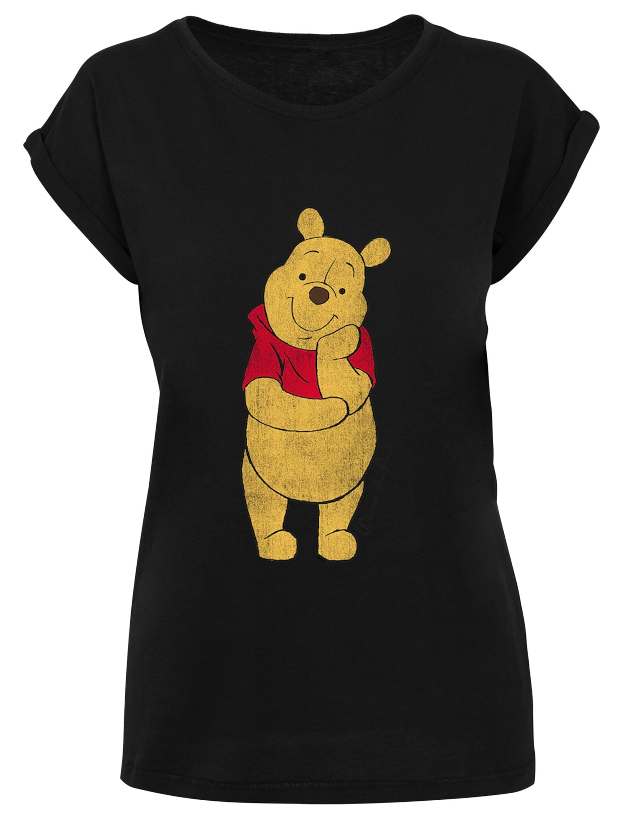 F4NT4STIC Shirt 'Disney Winnie The Pooh Classic' in Black: front