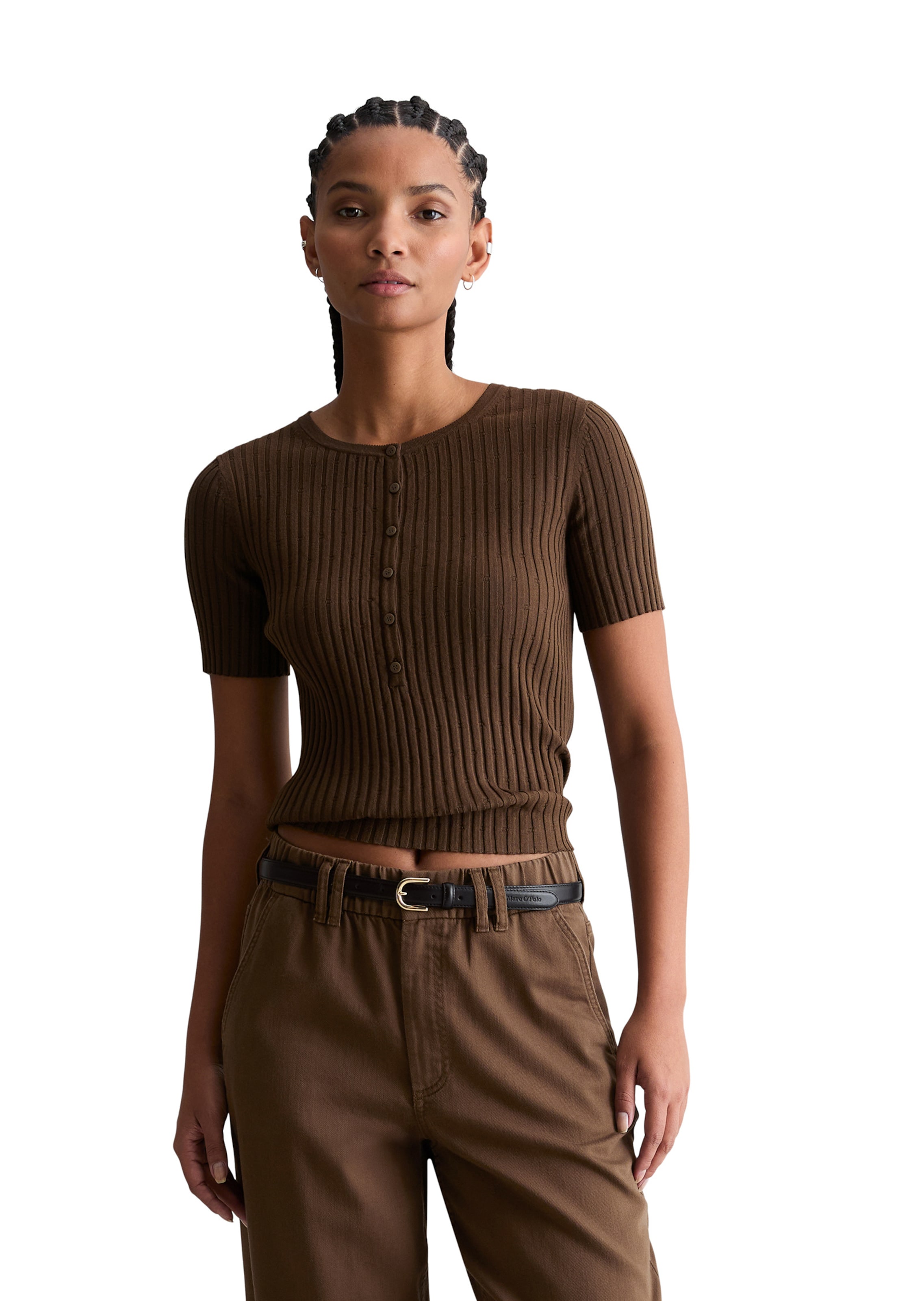 Marc O'Polo DENIM Pullover in Braun: Vorderseite