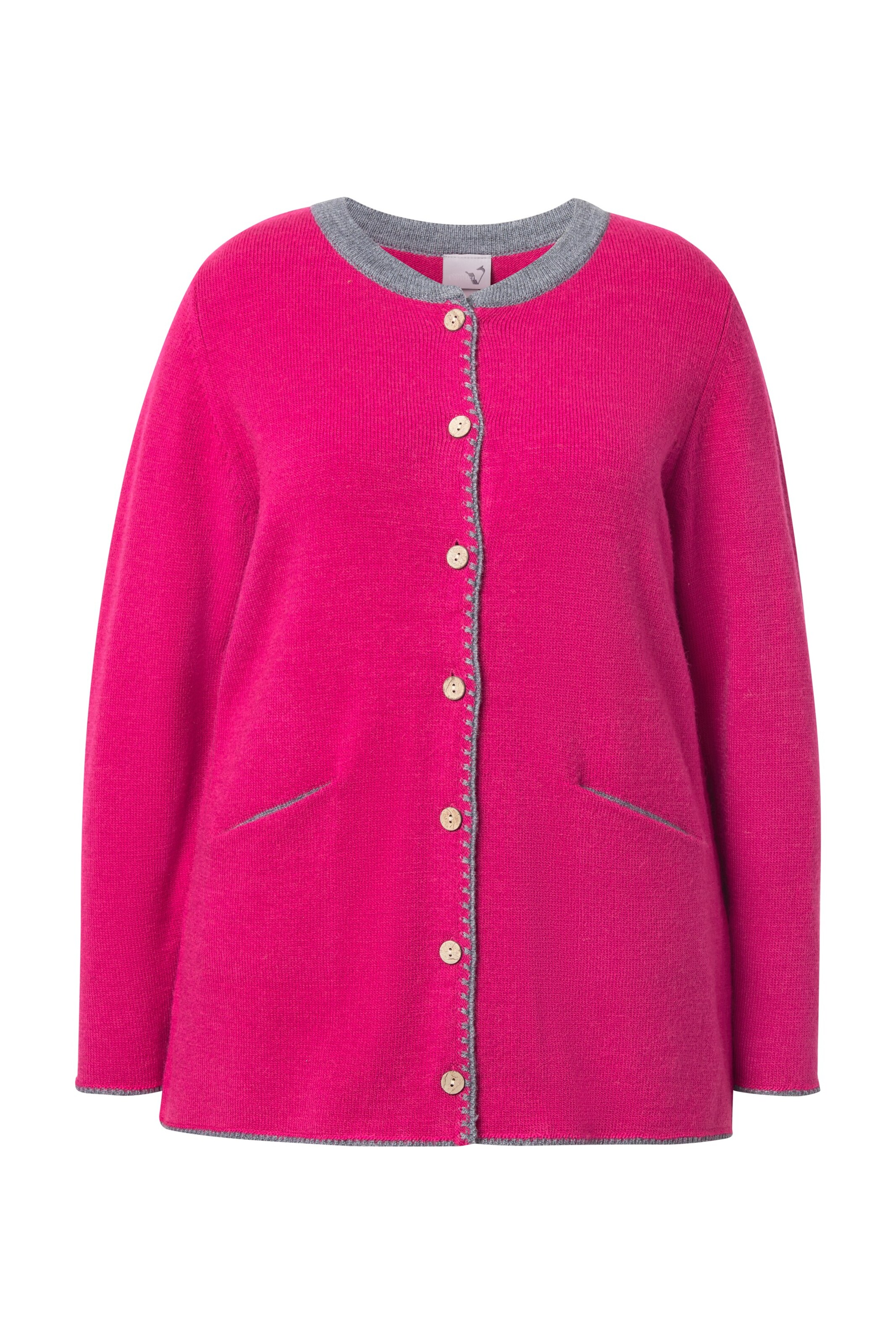Ulla Popken Knit cardigan in Pink: front