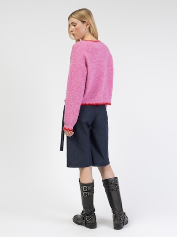 BROKE + SCHÖN Strickjacke 'Strickjacke mit Bindebändern'‌‌‌‌‌‌‌‌ in Pink