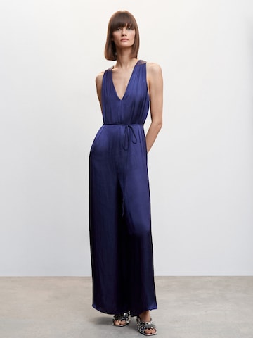 MANGO Jumpsuit 'TWISTER' in Blau