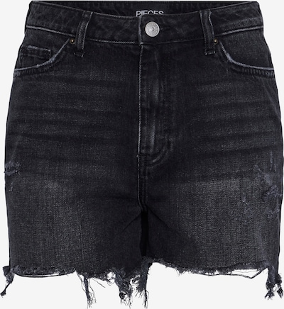 PIECES Shorts 'SUMMER' in black denim, Produktansicht