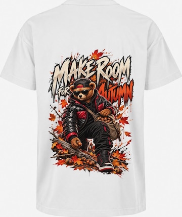 LUNØIR Studio Shirt 'BOSS Acorn Explorer' in Weiß: Vorderseite