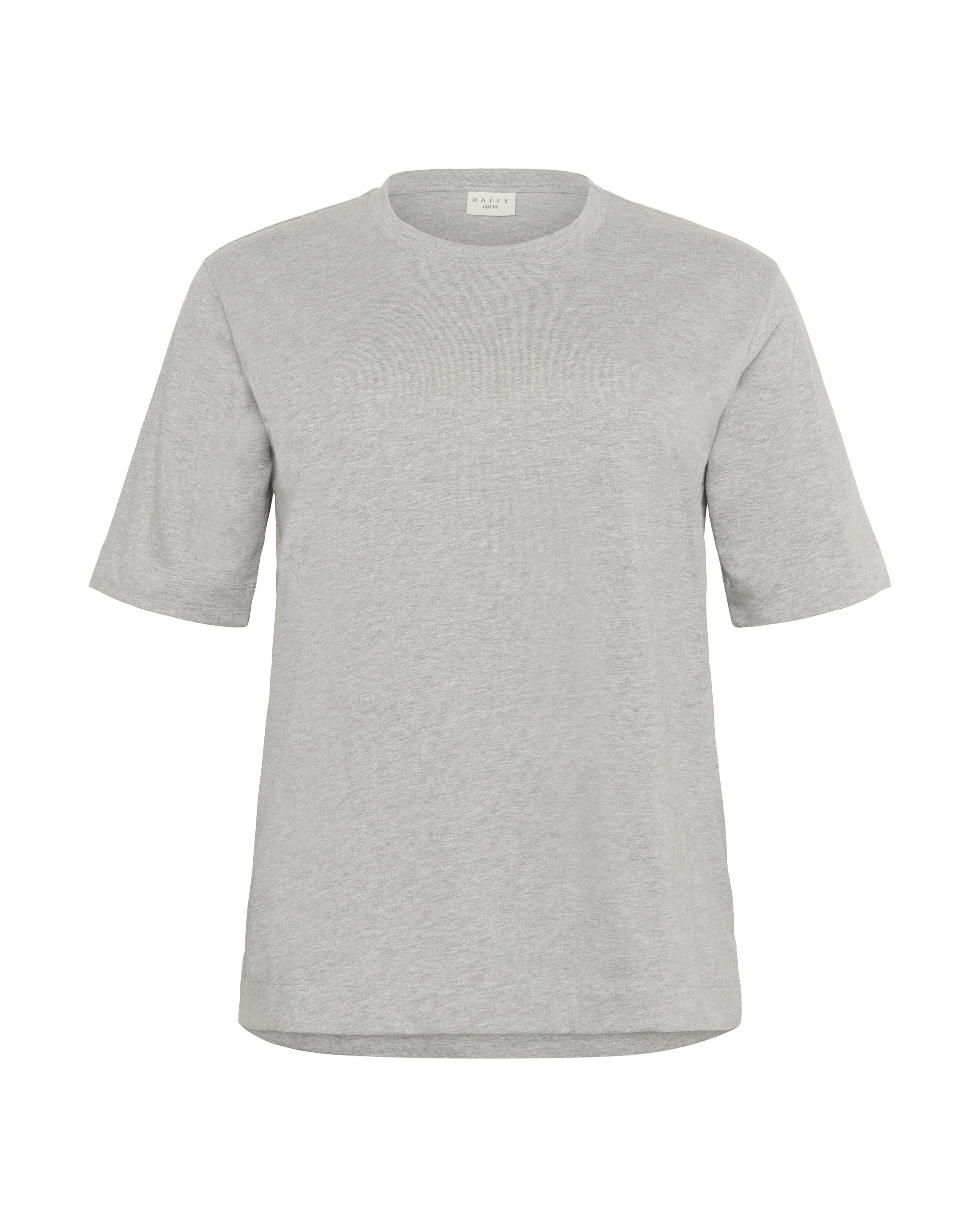 Tricou 'KCMina' de la KAFFE CURVE pe gri: față