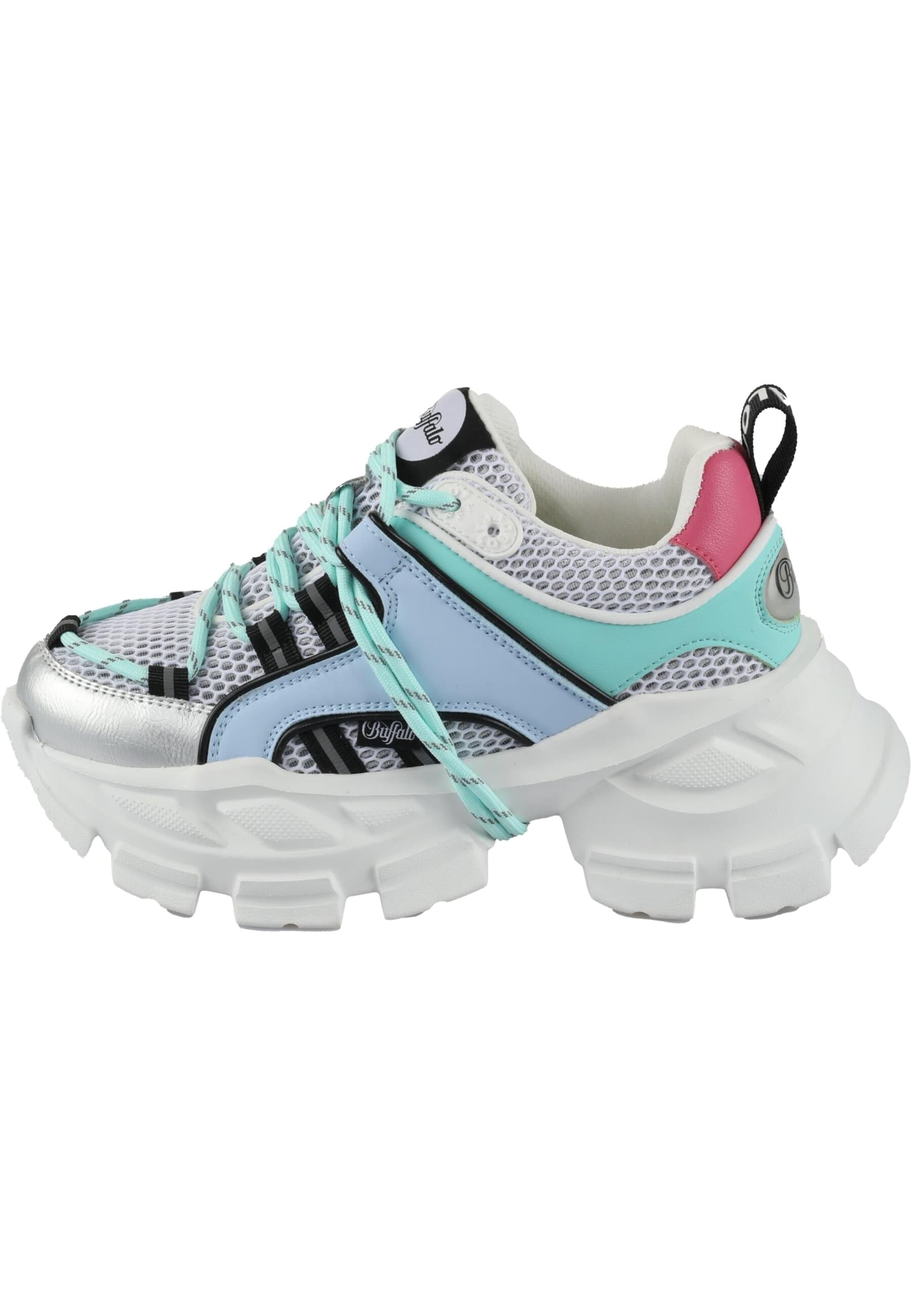 BUFFALO Platform trainers 'Saturn Lace' in Silver: front