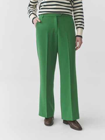 Regular Pantalon à plis 'Zariana 1' TATUUM en vert : devant