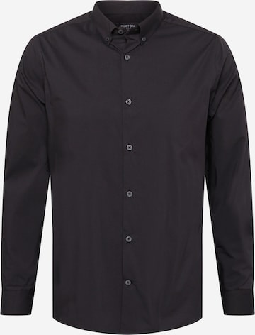 BURTON MENSWEAR LONDON Business Shirt in Black: front