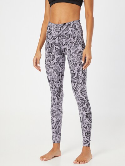 Hey Honey Workout Pants in Purple / Black, View model