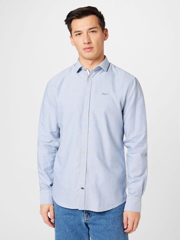 Coupe regular Chemise COLOURS & SONS en bleu : devant