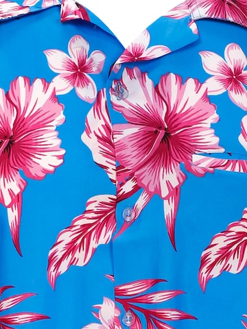 King Kameha Shirt 'Mono Flowers' in Pink