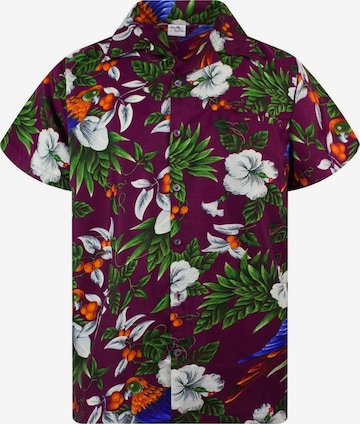 King Kameha T-shirt 'Cherryparrot' i röd: framsida