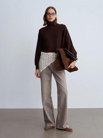 Dilvin - Pullover oversized em castanho