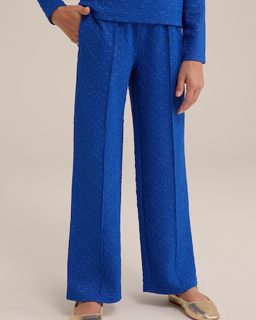 WE Fashion - Pierna ancha Pantalón en azul: frente