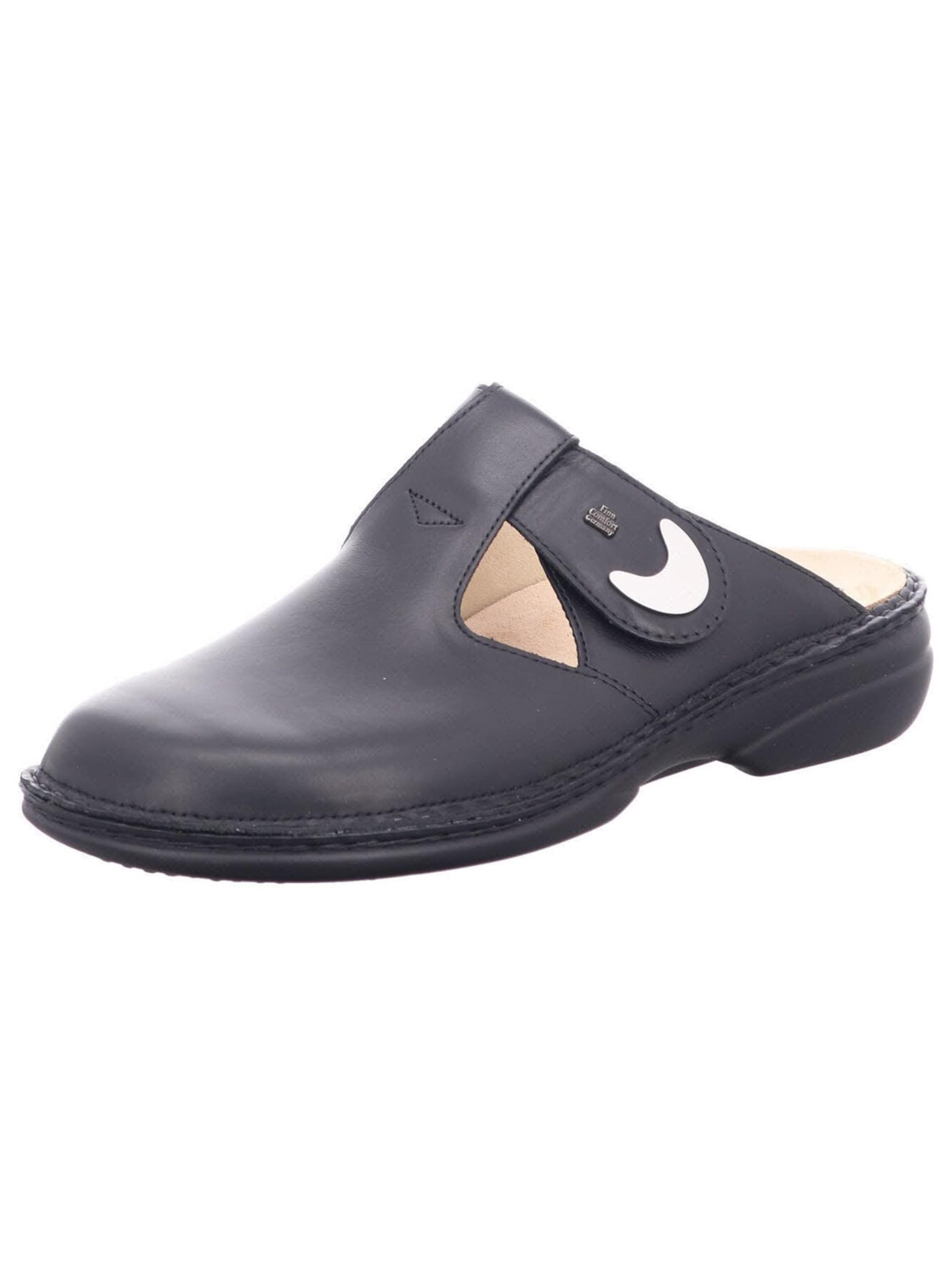 Finn Comfort Pantolette 'Pantolette Damen 02555 014099 Echtleder in schwarz'‌‌‌ in Schwarz: Vorderseite