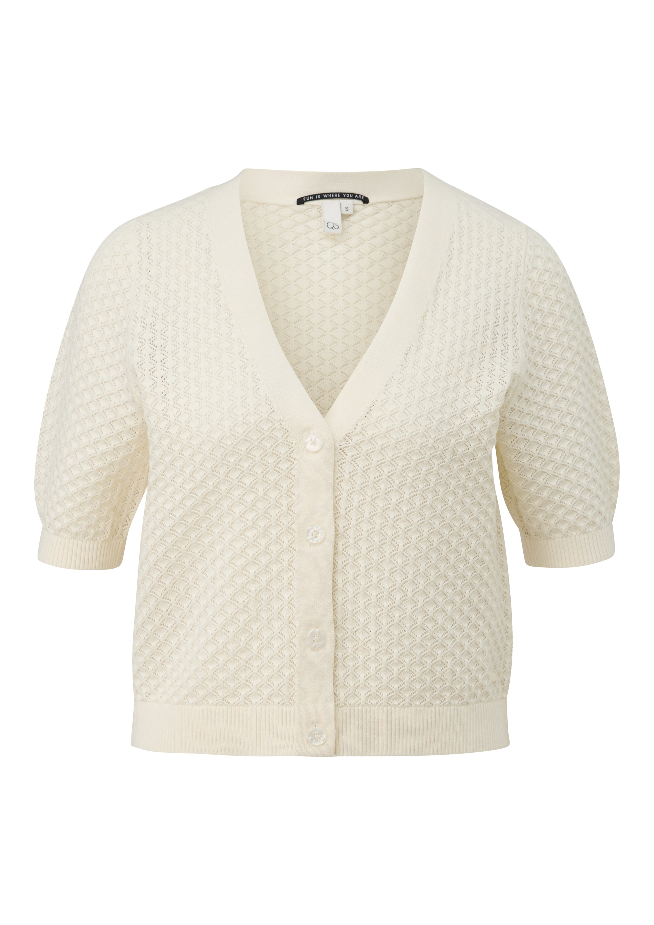 Cardigan QS en beige : devant