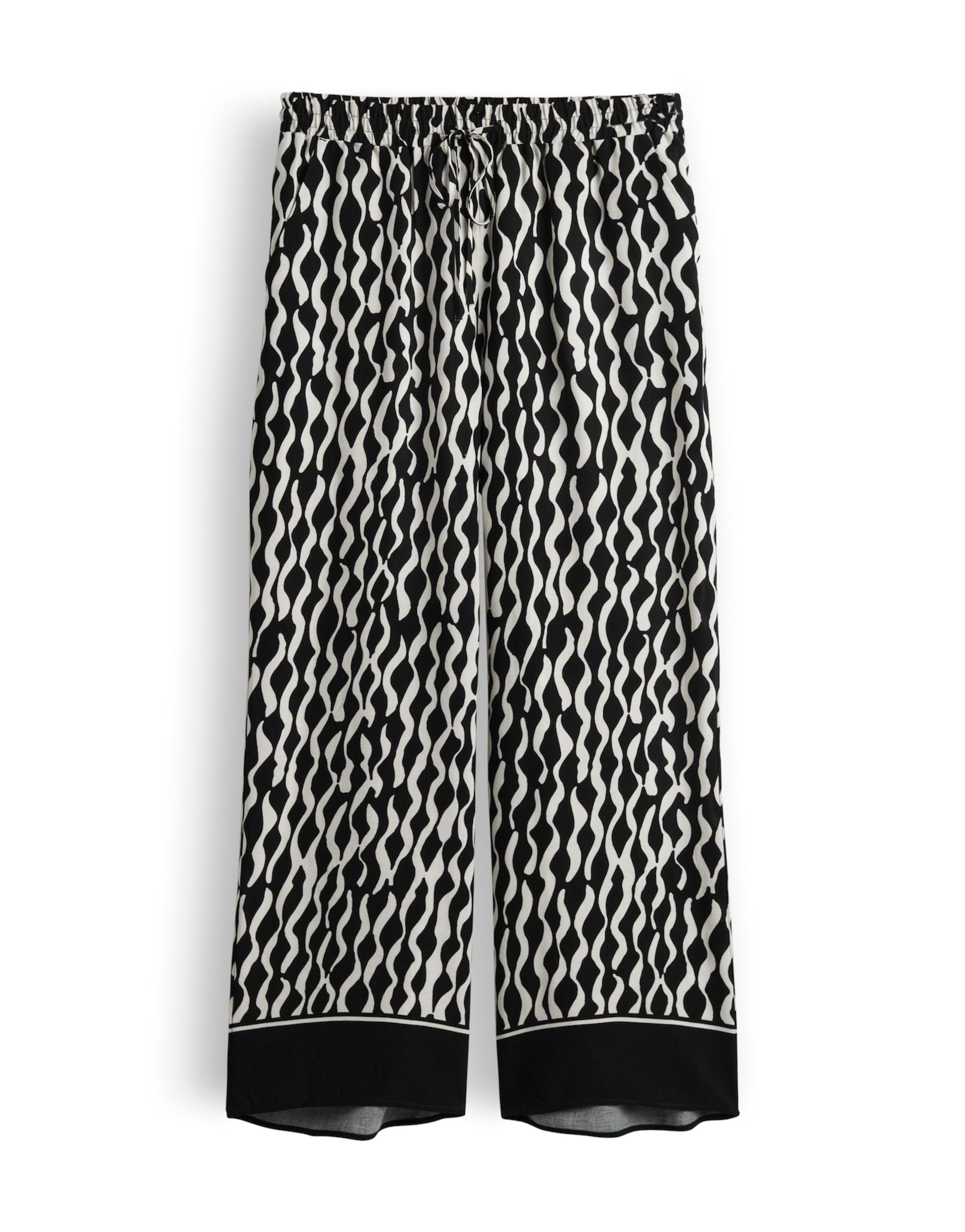 Wide leg Pantaloni 'Marou Motion' de la OPUS pe negru: față