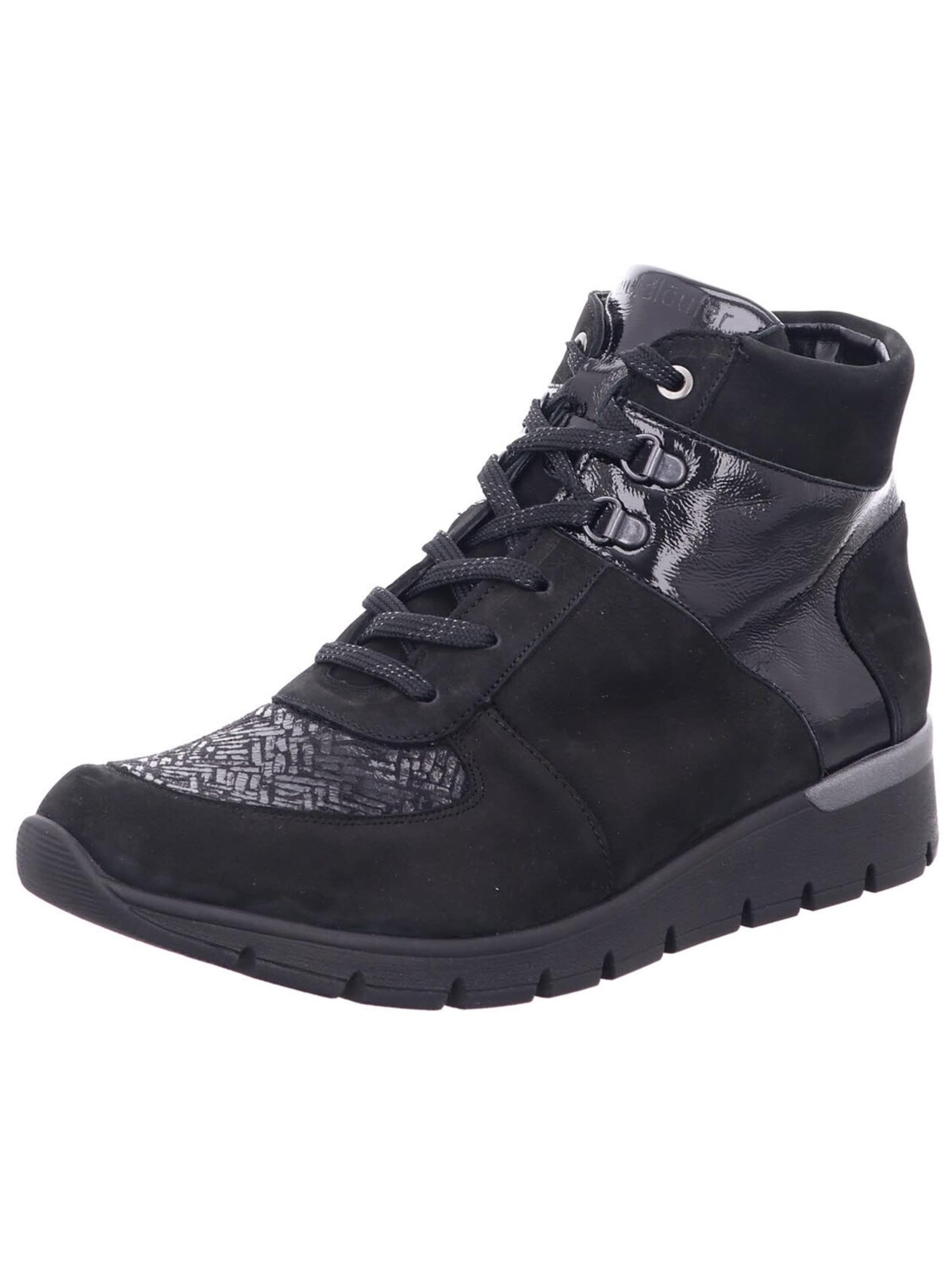 WALDLÄUFER Boots 'Stiefel Damen 626K82-300 001 Echtleder in schwarz'‌‌ in Schwarz: Vorderseite
