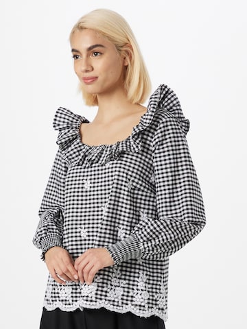 melns Dorothy Perkins Blūze: no priekšpuses