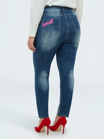 Skinny Jean Fiorella Rubino en bleu