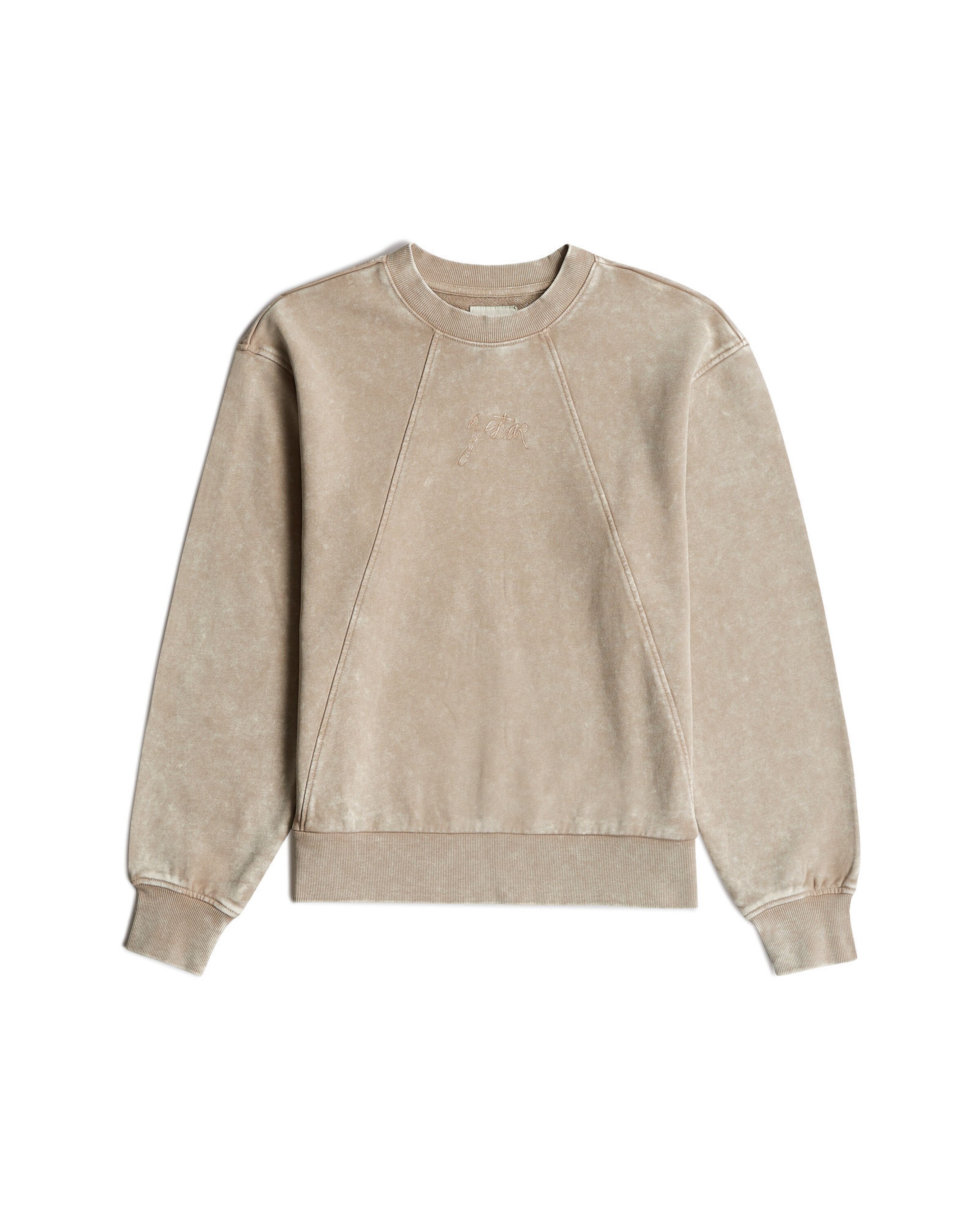 G-STAR Sweat-shirt 'A Line Script' en beige, Vue avec produit