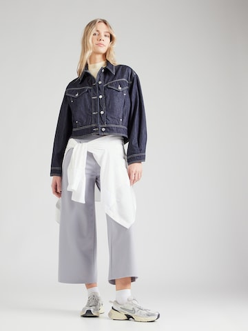 ICHI Široký strih Plisované nohavice 'IHKATE' - Fialová