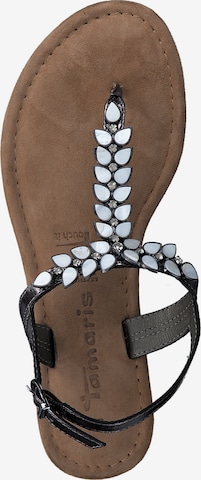 TAMARIS T-bar sandals in Grey