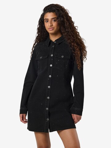 Noisy may - Vestido camisero 'NMKENJY' en negro: frente