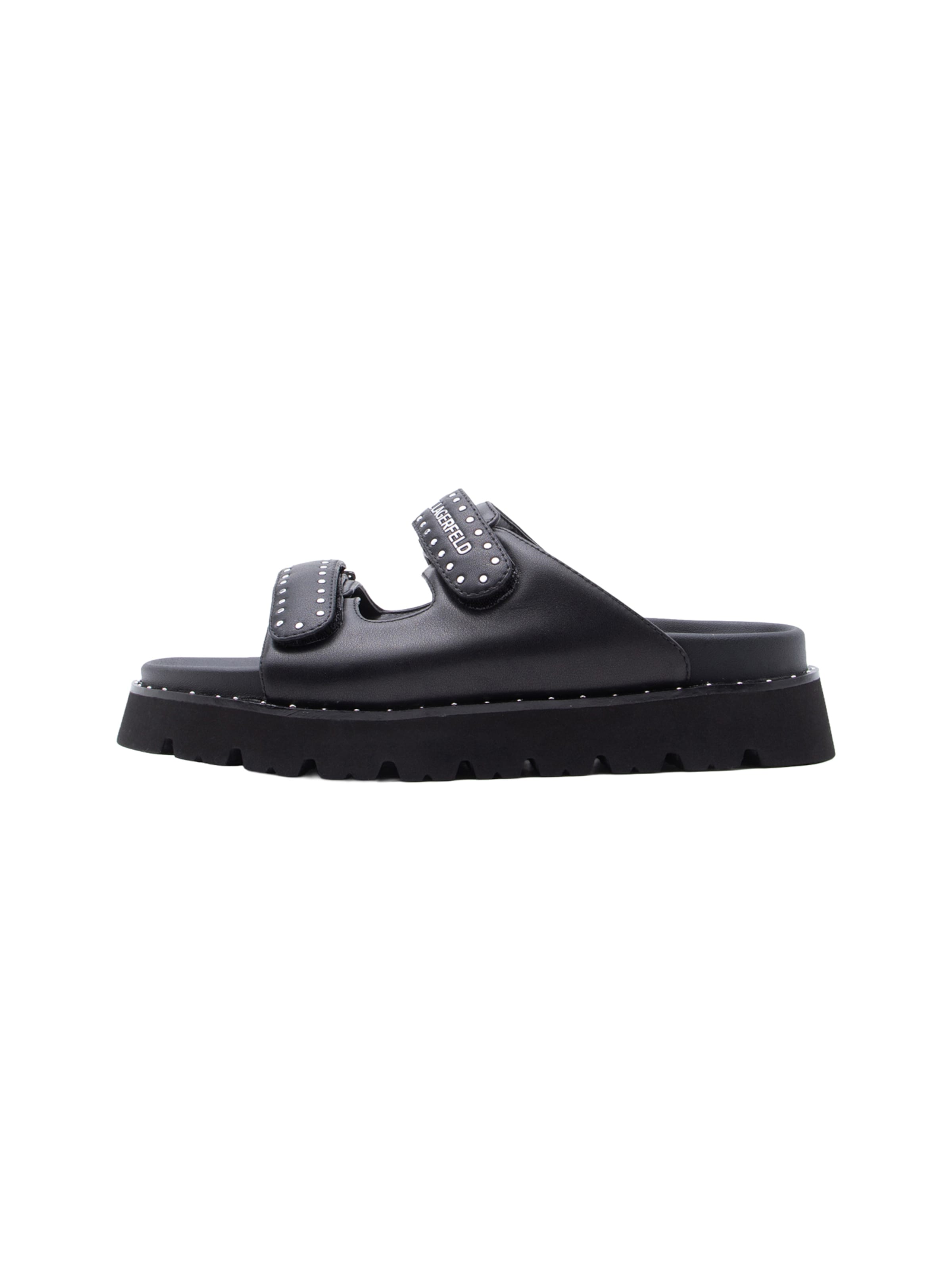 Karl Lagerfeld - Sapato aberto em preto: frente