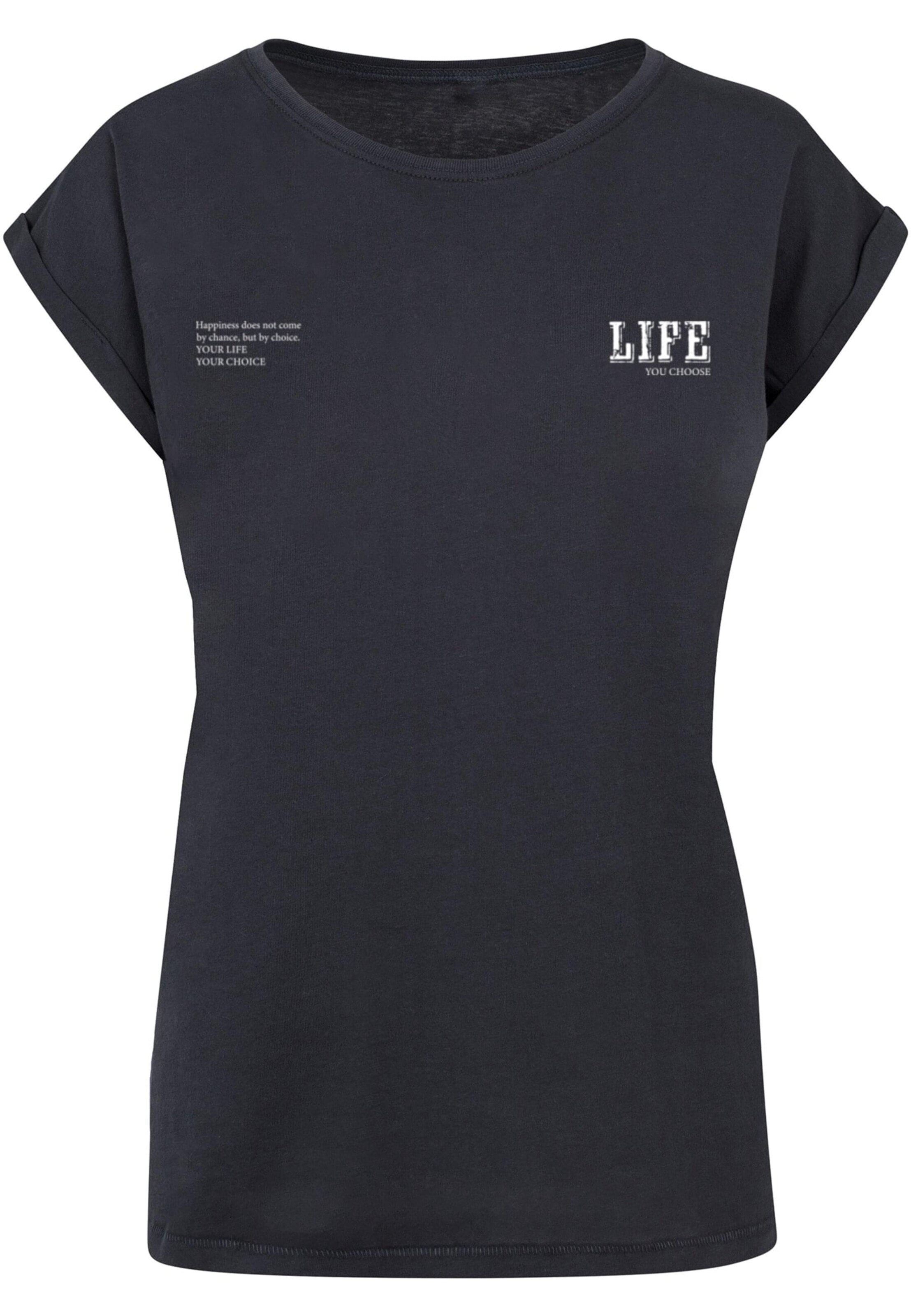 Merchcode Shirt 'Life' in Blauw: voorkant