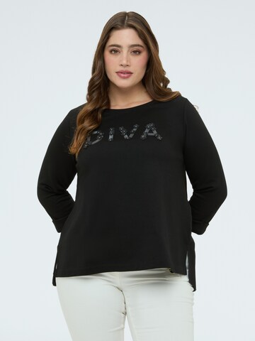 Pull-over Fiorella Rubino en noir : devant