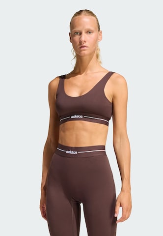 Bustino Reggiseno sportivo 'Hyperglam' di ADIDAS PERFORMANCE in marrone: frontale